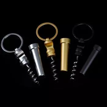 3 в 1 брелок для ключей с открывалкой для бутылок, портативный мини-открывалка для винных и пивных банок серебряный