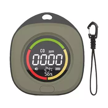 3 в 1 CO датчик температуры и влажности HD ЖК-дисплей для путешествий (зеленый)