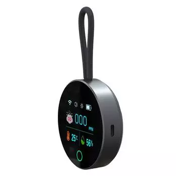 3 в 1 CO датчик температуры и влажности с магнитным всасыванием для использования в помещении и на открытом воздухе темно серый