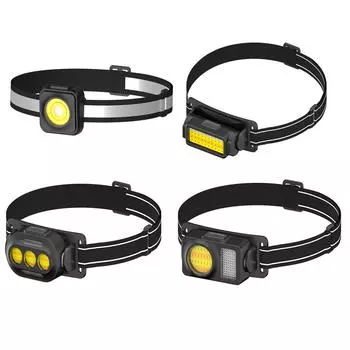 3 в 1 COB светодиодный налобный фонарь, перезаряжаемая фара, уличная лампа для кемпинга, ночные ходовые огни, водостойкий рабочий свет, аварийная лампа