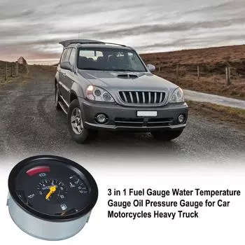 3 в 1 датчик температуры воды, датчик топлива, датчик давления масла для автомобилей, мотоциклов, тяжелых грузовиков OEM чёрный
