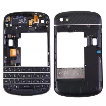 3 в 1 для BlackBerry Q10 (Клавиатура + Центральная рамка-ободок + Задняя панель, корпус объектива камеры) Крышка корпуса в сборе
