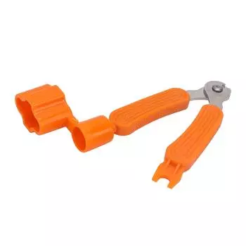 3 в 1 гитарный инструмент для намотки струн, резак для извлечения штифтов, многофункциональный инструмент для обслуживания гитарных струн оранжевый