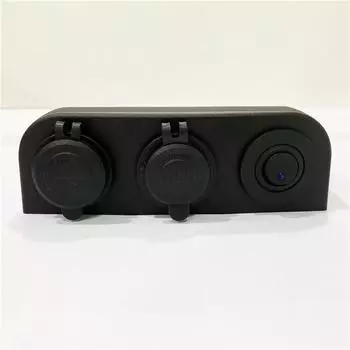 3 в 1 гнездо прикуривателя палаточного типа с двумя портами USB для автомобильного зарядного устройства, кнопка переключения, комбинация для лодок, кемперов, караванов красный