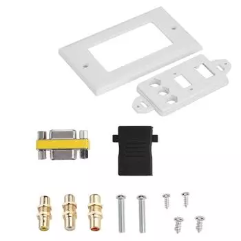 3 в 1 HDMI VGA RCA порты Мультимедийная панель Многоуровневая защита Мультимедийная настенная розетка