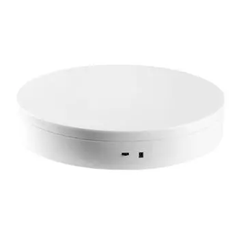 3 в 1 Электрический поворотный стол Вращающийся на 360° дисплей Поворотный стол для фотографий USB зарядка ювелирных изделий Обувь Дисплей Стенд Реквизит для съемки слоновая кость