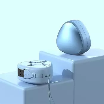 3-в-1 кабель для зарядки с возможностью удаления расширения, многофункциональный USB-кабель для зарядки 3 в 1,1 м, может одновременно заряжать 3 устройства, быстрая зарядка 6 А (синий)