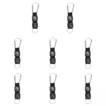 3 в 1 карабин кольцо черный компас термометр вешалка для альпинизма походов