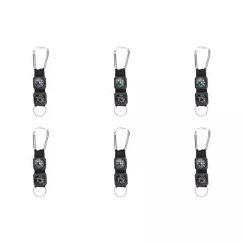 3 в 1 карабин кольцо черный компас термометр вешалка для альпинизма походов