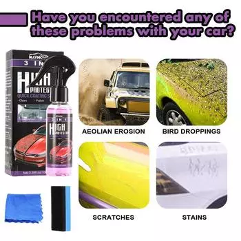3 в 1 керамическое покрытие для автомобиля, спрей, полировка, распыление воска, средство для удаления царапин на автомобильной краске, 100 мл