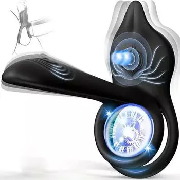 3 в 1 кольцо для пениса вибратор кольцо для члена взрослые секс-игрушки G-Spot клиторальный стимулятор секс-игрушки вибраторы для мужчин