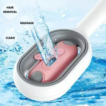 3-в-1 кошачья щетка для удаления длинных волос щетка для собак и кошек силиконовая расческа для ухода за домашними животными с салфеткой и резервуаром для воды аксессуары для домашних животных