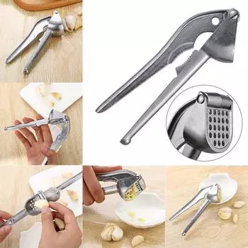3 в 1 Кухонная кухня с чесноком Ручные кухонные гаджеты Инструменты для чеснока Кухонный инструмент Соковыжималка серебряный