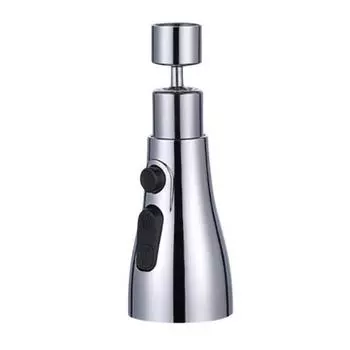 3 в 1 кухонный смеситель, вращающийся на 360 ° поворотный кран, брызгозащищенный смеситель для раковины, запасные части серебряный