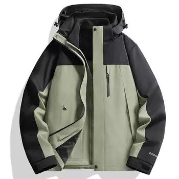 3-в-1 куртка для пары, подходящая по цвету, съемный альпинистский костюм, тренчкот, свободная модная одежда для спорта на открытом воздухе M