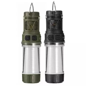 3 в 1 лампа от комаров, USB аккумуляторная лампа для кемпинга, фонарик с треугольным кронштейном для уличной палатки, рыбалки, путешествий армия зеленый