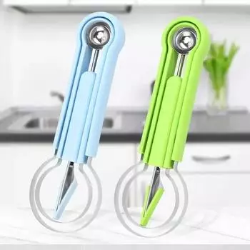 3-в-1 лопатка для фруктовых шариков, ложка для копания, инструменты для фруктов, нож, овощечистка, питайя, киви, ягоды, слайсер для авокадо, сепаратор мякоти