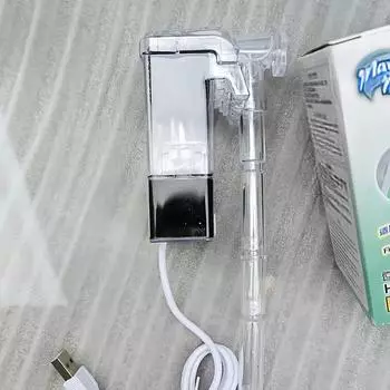 3 в 1 Маленький аквариумный фильтр Маленький танковый фильтр Подвесной кислородный насос Очиститель воды as the picture