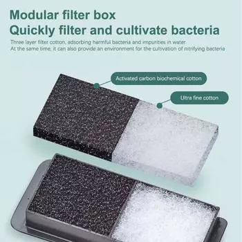 3 в 1 Маленький аквариумный фильтр Маленький танковый фильтр Подвесной кислородный насос