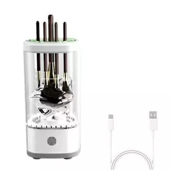 3 в 1 Машинка для мытья кистей для макияжа Устройство для очистки косметических кистей Инструмент для очистки кистей Grey-Basic