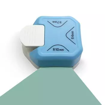 3 в 1 мини-триммер для углов, прочный круглый дырокол R4/R7/R10 мм, круглый триммер для углов, DIY резак для бумаги, дырокол для скрапбукинга синий