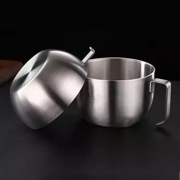 3 в 1 миска для лапши быстрого приготовления из нержавеющей стали марки 304, сертификация LFGB, миска для лапши быстрого приготовления объемом 1100 мл с крышкой объемом 800 мл, теплоизоляционная посуда