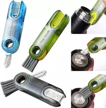 3 в 1 многофункциональная щетка для чистки крошечных бутылок, чашек, крышек, щетка для чистки соломинок, инструменты для уборки бытовой кухни