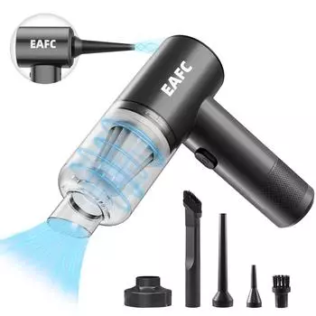 3 в 1 многофункциональный автомобильный беспроводной электрический пылесос с двигателем, электрический турбонагнетатель 6000 Па, сильная сила всасывания, вакуумная откачка чёрный