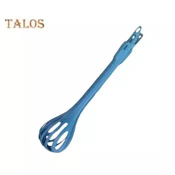 3 в 1 Многофункциональный венчик для яиц, инструмент для зажима еды, удобная ручка, не скользит, для выпечки яиц, перемешивания красный