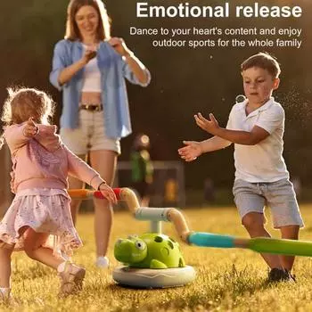 3 в 1 музыкальная игрушка-прыгун, игра с метанием колец, топающая ракетница для детей, спортивная игрушка для занятий спортом в помещении и на открытом воздухе с дистанционным управлением для девочек и мальчиков в возрасте от 4 до 8 лет