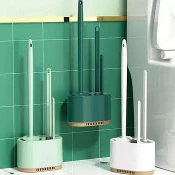 3-в-1 набор для унитаза щетки для чистки ванной комнаты без отверстий шкаф для хранения стойка для унитаза основание для щетки для чистки аксессуары белый