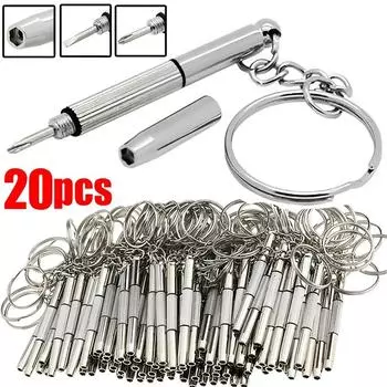 3 в 1 Набор отверток для очков с брелоком для ремонта часов Отвертка для очков Прецизионная отвертка Инструменты Аксессуары 1PCS