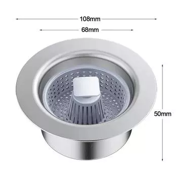 3 в 1 набор пробок для сливного фильтра для кухонной раковины, пробка для кухонной раковины из нержавеющей стали 304, антизасоряющийся фильтр для раковины, кухонные аксессуары