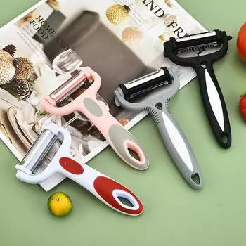 3-в-1 Нержавеющая сталь Овощечистка Фрукты Овощи Картофель Морковь Огурец Многофункциональная Острая Терка Овощечистка Нарезка Главная Кухонные Принадлежности зелёный