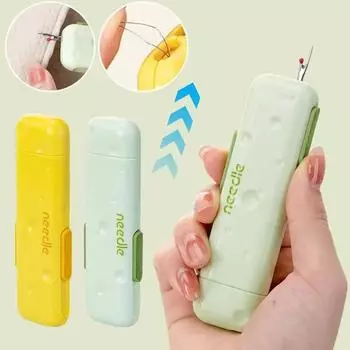 3 в 1 нитевдеватель, многофункциональный швейный инструмент, нитеудалитель, бытовой инструмент для прокалывания швов, вставной нитевдеватель, портативный, удобный One Size зелёный