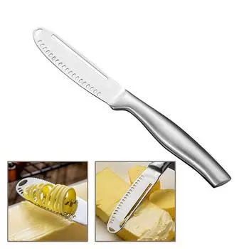 3 в 1 нож для масла из нержавеющей стали нож для масла сыр десерт джем масленка скребок для крема хлеборезка насадка для масла 2.3*20.5cm