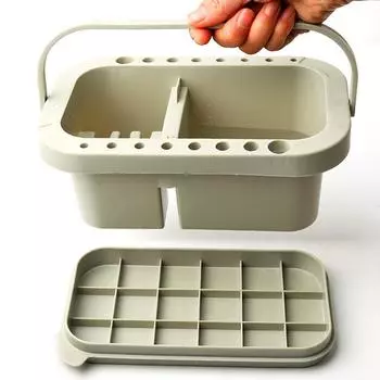 3 в 1 очиститель для кистей, мойка, многофункциональная щетка для покраски, ведро для мытья инструментов, держатель для раковины, поднос, крышка для палитры жёлтый