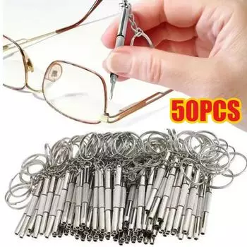 3 в 1 Отвертка для очков Отвертка для очков Набор для ремонта часов с брелком Портативные ручные инструменты Прецизионные отвертки Инструменты 2PCS