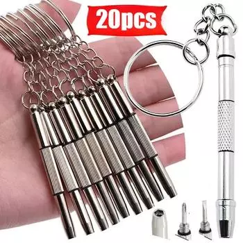 3 в 1 Отвертка для очков Отвертка для очков Набор для ремонта часов с брелком Портативные ручные инструменты Прецизионные отвертки Инструменты 1pcs