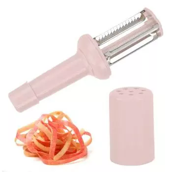 3-в-1 овощечистка для кухни, эргономичный дизайн, нержавеющая сталь, простой в использовании инструмент для быстрой очистки, кухонные принадлежности розовый