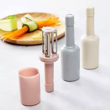 3-в-1 овощечистка для кухни, эргономичный дизайн, нержавеющая сталь, простой в использовании инструмент для быстрой очистки, кухонные принадлежности розовый