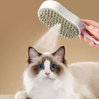 3 в 1 паровая щетка для домашних животных USB-зарядка щетка для груминга самоочищающийся спрей расческа для кошек распутывающая шерсть домашних животных массажная щетка кофейный
