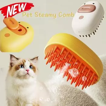 3 в 1 паровая щетка для кошек, паровая щетка для собак, электрический спрей, щетки для кошачьей шерсти для массажа, расческа для ухода за домашними животными, расчески для удаления волос