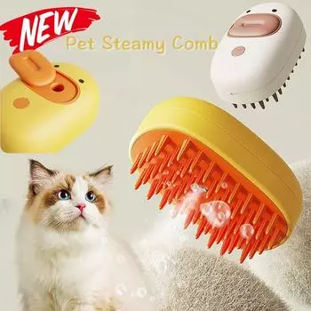 3 в 1 паровая щетка для кошек, паровая щетка для собак, электрический спрей, щетки для кошачьей шерсти для массажа, расческа для ухода за домашними животными, расчески для удаления волос
