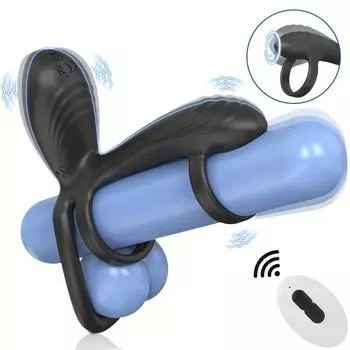 3-в-1 перезаряжаемое кольцо для пениса, игрушки для взрослых для парных игр, точка G, клитор, с 10 режимами вибрации и режимами качания, три кольца для пениса для пар, секс-игрушки