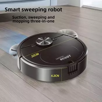 3-в-1 перезаряжаемый умный робот-уборщик: Средство для мытья полов, удаления пыли и шерсти домашних животных.