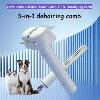 3-в-1 Petr Brush для удаления шерсти, удаления колтунов, расческа для распутывания шерсти кошек, массажная расческа для собак, чистка, щетка, принадлежности для домашних животных