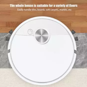 3-в-1 подметающий робот-пылесос Мощный всасывающий эффективный ультратонкий мини-робот-уборщик Автоматический пылесос чёрный