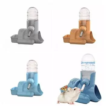 3 в 1 поилка для хомяка, автоматический диспенсер для бутылок с водой для кроликов, морская свинка синий