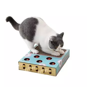 3 в 1 порошок кошачьей мяты с когтеточкой Cat Hit Gophers Maze Интерактивная обучающая коробка для игр для кошек Забавная кошачья палка Игрушка для кошек Chase Hunt Mouse